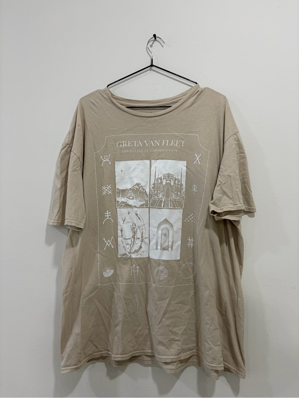 Beige Greta Van Fleet Tee - 2X *TBAGG Tour*
